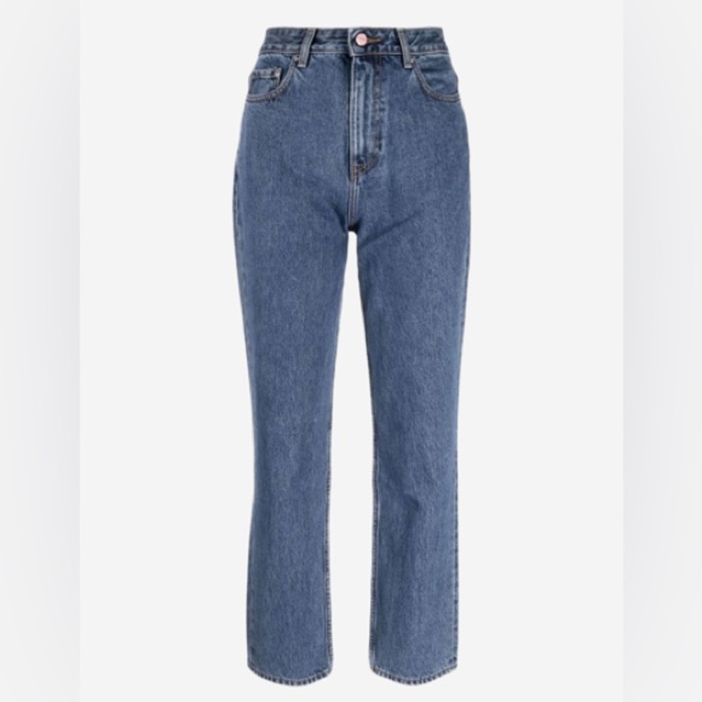 GANNI Blue Swigy Straight Leg Jeans